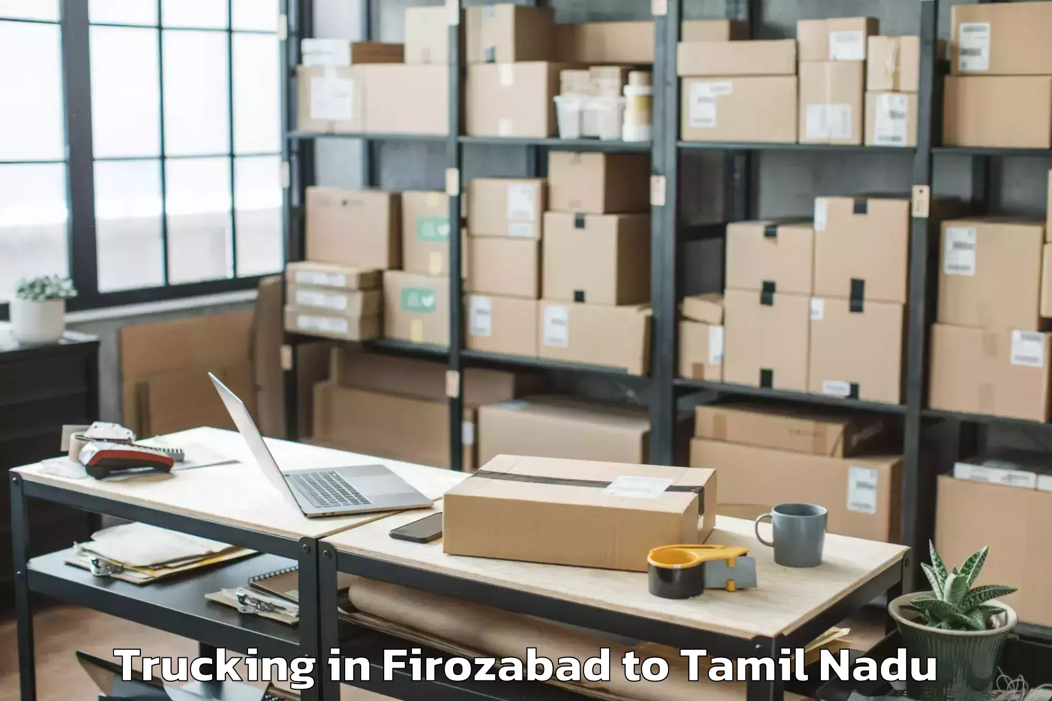 Book Firozabad to Tiruchi Trucking